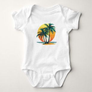 Body Palmiers Tropicaux avec Coucher de Soleil Vibrant