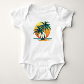 Body Palmiers Tropicaux avec Coucher de Soleil Vibrant