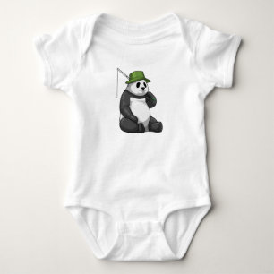 Body Panda à la pêche avec canne à pêche