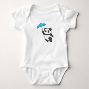 Body Panda à la pluie avec parapluie