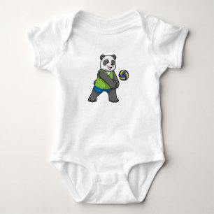 Body Panda aux sports avec volleyball
