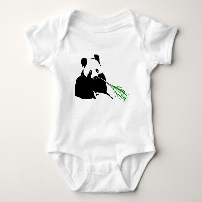 Body Panda Bear Designs on Baby Cloths (Devant)
