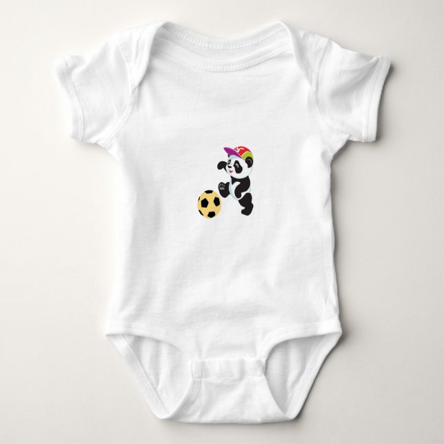 Body Panda Cute Design Baby Jersey Bodysuit (Devant)
