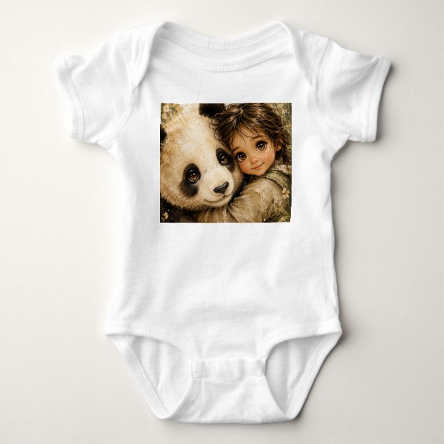 Body Panda parent et enfant mignon et câlin (Devant)