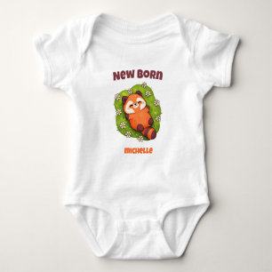 Body Panda roux nouveau-né personnalisé