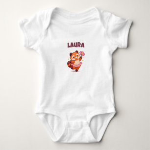 Body Panda roux personnalisé avec nom