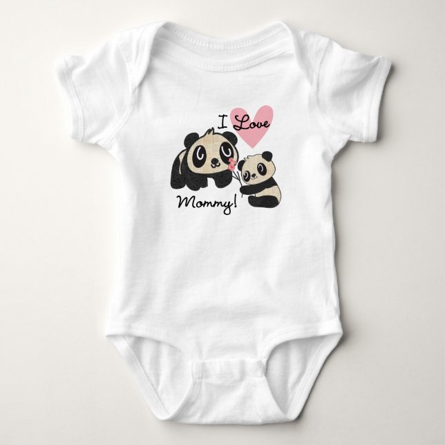 Body Pandas I Love Maman (Devant)