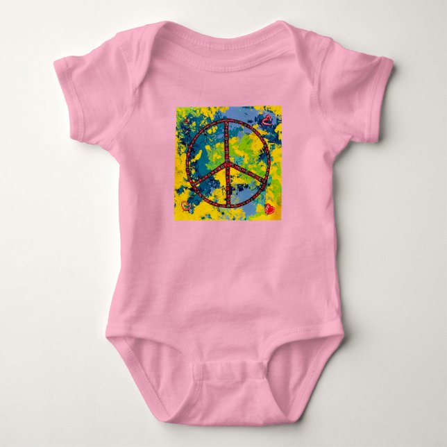 Body Panneau de Paix Bodysuit bébé (Devant)