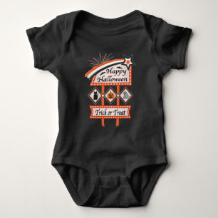 Body Panneau rétro vintage Halloween – Des bonbons ou u