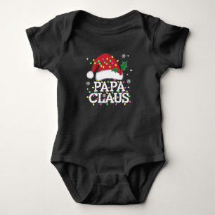 Body Papa Claus Lumières de Noël Pyjama Famille Assorti