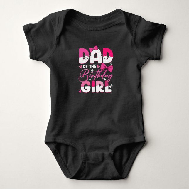 Body Papa de la fille d'anniversaire Chat Chaton Famill (Devant)