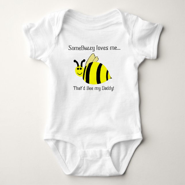 Body Papa m'aime Bumble Bee Rose Bio Creeper (Devant)