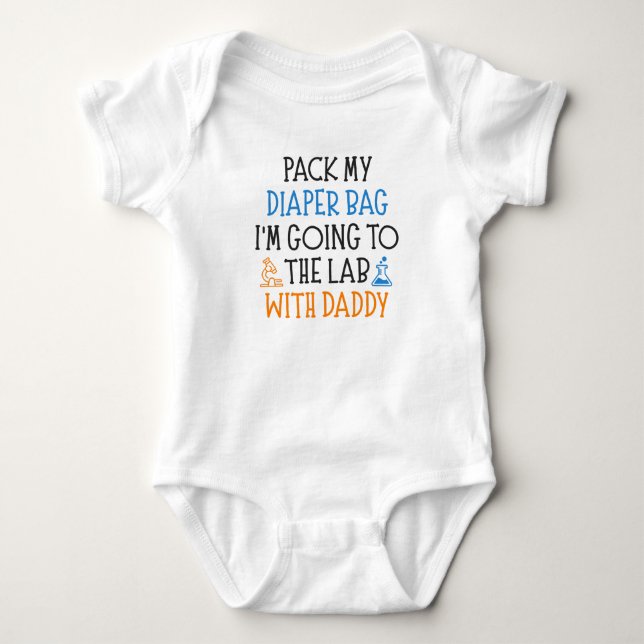 Body Papa scientifique drôle de dicton de bébé scientif (Devant)