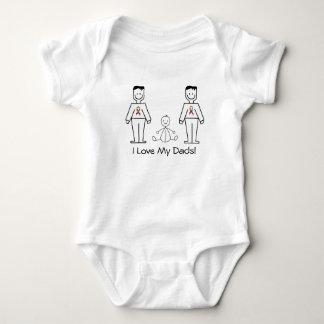 Body Papas personnalisables de LGBT 2 et un bébé