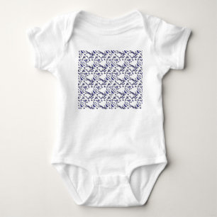 Body Papier d'emballage bleu et blanc avec un graphique
