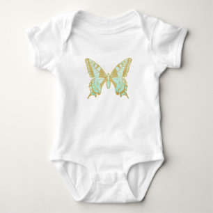 Body Papillon bleu pâle-vert