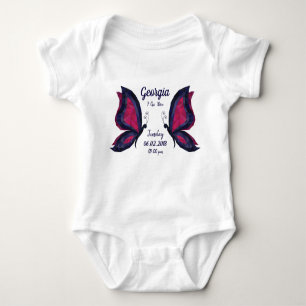 Body Papillon bleu/rose moderne nouvelle naissance stat