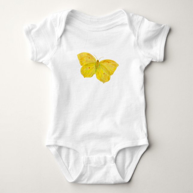 Body Papillon jaune Volant de pierre de taille commune (Devant)