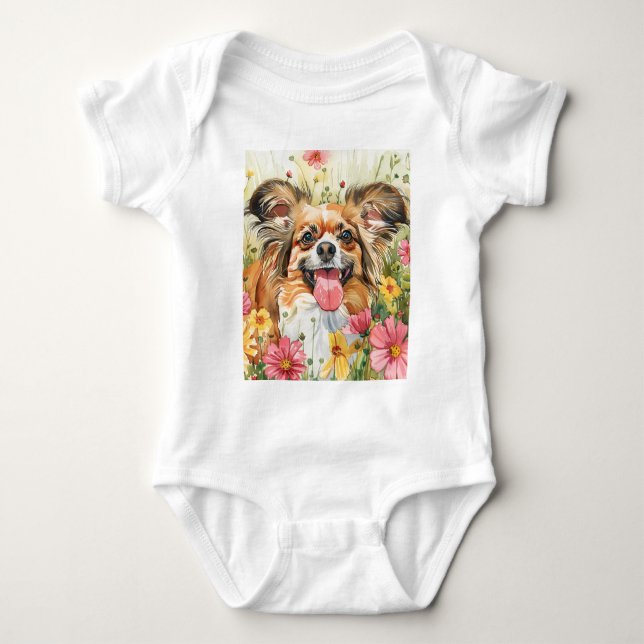 Body Papillon pour bébé – Aquarelle (Devant)