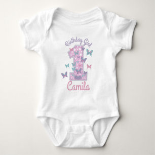 Body Papillon Premier anniversaire tournant un papillon