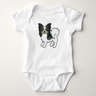 Body Papillon Tricolore Mignon Chien de Dessin Animé