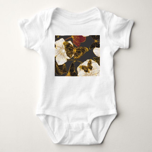 Body Papillons & Fleurs : Motif Boho de printemps (Devant)