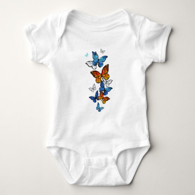 Body Papillons volants Morpho et Monarch (Devant)