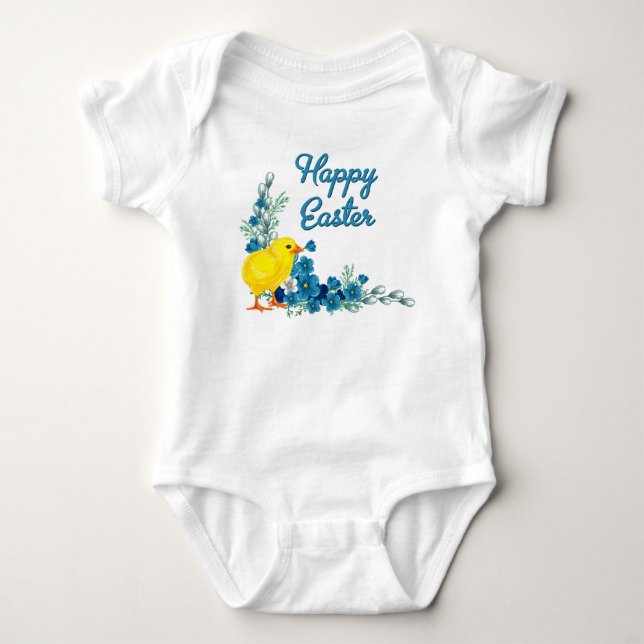Body Pâques Joyeuses Avec Bébé Chick (Devant)