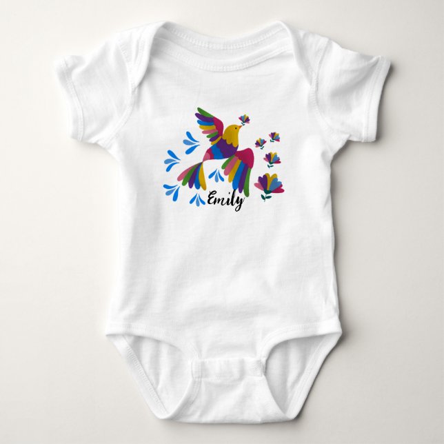 Body Para Bebé "Pajarito Cantor" (Nombre Editable) (Devant)