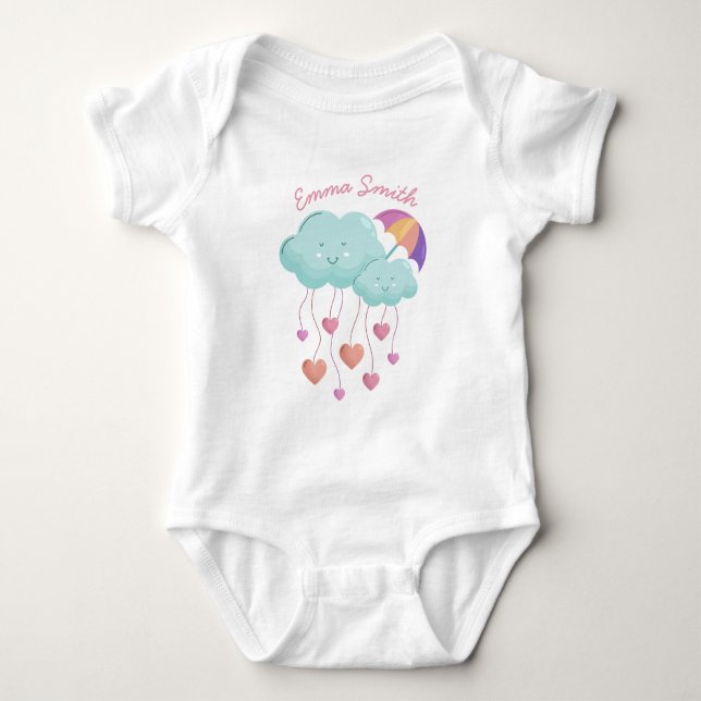Body Parapluie coloré avec de mignons nuages (Devant)