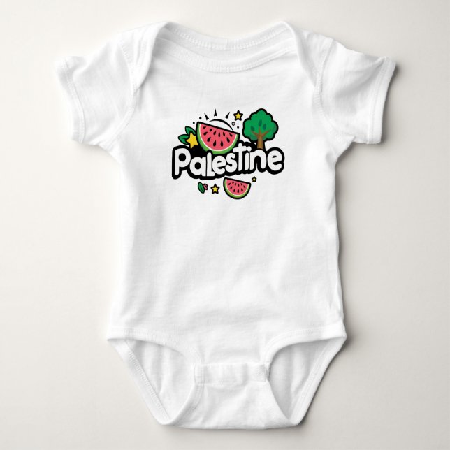 Body Parole palestinienne mignonne entourée de pastèque (Devant)