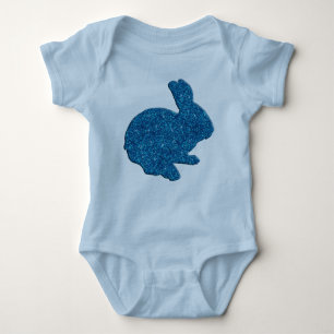 Body Parties scintillant Bleue Silhouette Lapin Pâques 