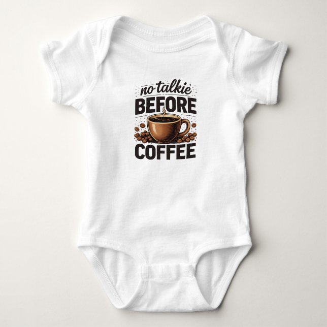 Body Pas de bavardage avant le café – Amateur de café r (Devant)