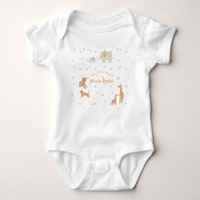 Body Pastel Beige mignon Baby shower illustratif (Devant)