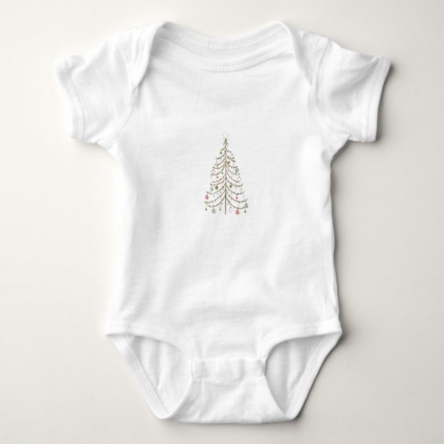 Body Pastel Christmas Tree Baby Tee T-Shirt (Devant)