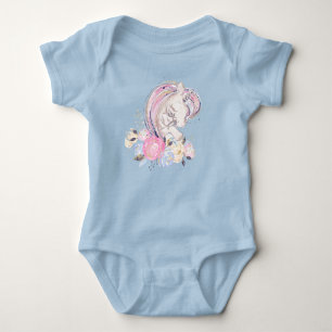 Body Pastel Gold Parties scintillant Unicorne et bébé a