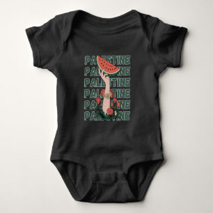 Body pastèque, fleurs et palestine libre Répéter