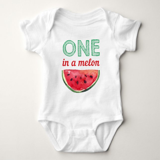 Body Pastèque Un dans Melon Mignon Fille Garçon Été Béb (Devant)