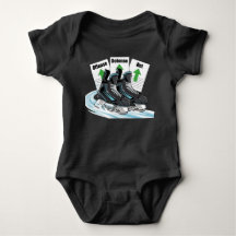 Patineur de hockey avec cartes de statistiques - T