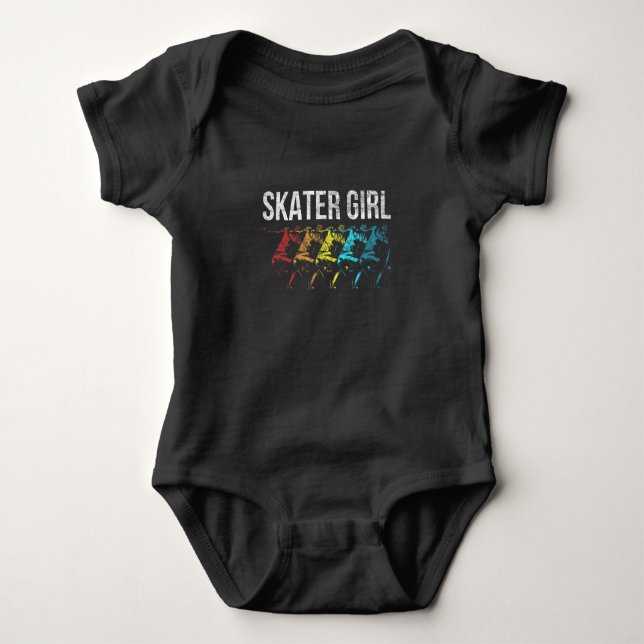 Body Patineuse Vintage Retro Skateboard (Devant)