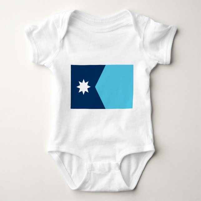 Body Patriotic baby bodysuit with flag of Minnesota (Devant)