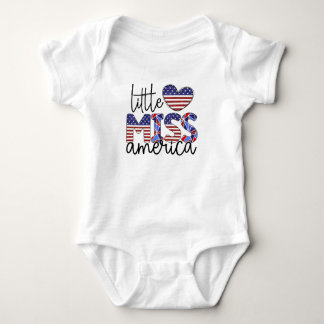 BODY PATRIOTIQUE ROUGE BLANC BLEU PETIT MISS AMERICA