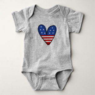 Body Patriotique USA Love Heart