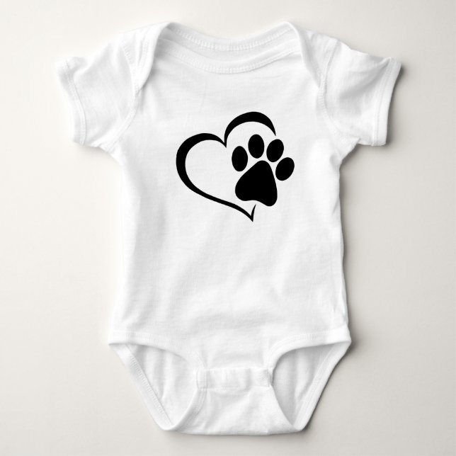 Body PawPrint avec conception cardiaque (Devant)