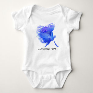 Body PC personnalisable de grands poissons bleus de