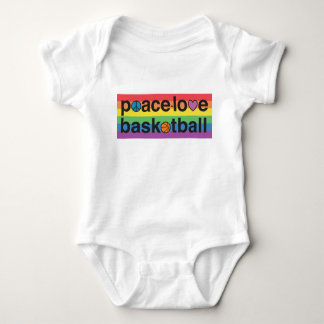 Body PeaceLoveBasketball PRIDE Baby Bodysuit (blanc)