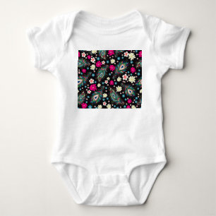 Body Peacock Plumes Broderie Motif sans fil