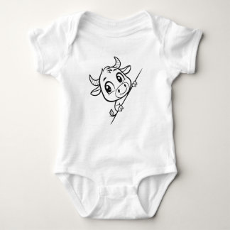 Body Peek-a-Boo Calf Cute Cartoon Cow Outfit 