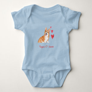 Body Pembroke Welsh Corgi Personnalisé Baby Loves Anima