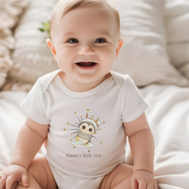 Body Penguin Boho D'Hiver Avec Étoiles Et Texte (Créateur téléchargé)